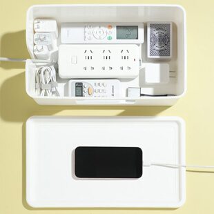 超大容量插座盒桌面插线板收纳盒排插拖板盒子办公室排插盒.4305