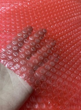 红色防静电气泡膜防震气泡卷包装气泡垫片泡沫棉电路板打包泡泡膜