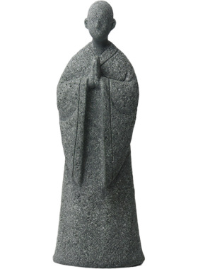 仿真造景僧侣小摆件花卉园艺盆景假山流水微景观造景佛陀人物摆设