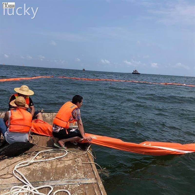 河道水面pvc围油栏固体浮子式拦污带橡胶围栏R抗晒耐油拦截防扩散
