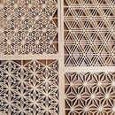 细工组子竹编藤编竹雕组子饭厅隔断悬吊式 饰材料 天花板会所墙面装