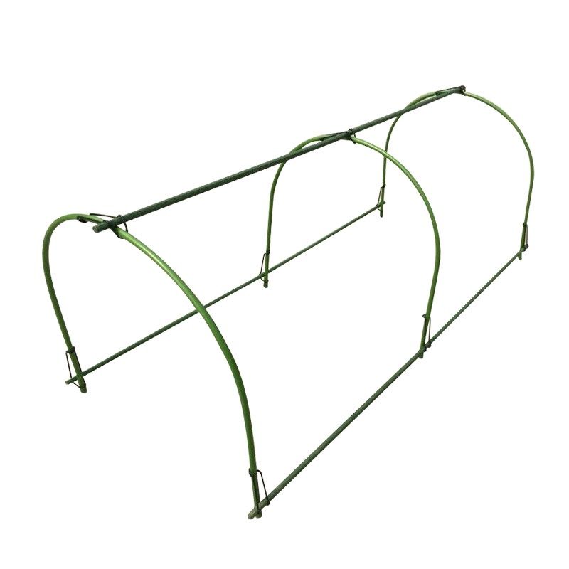 家用温室小花棚架装料保暖养殖防寒种苗椭圆管保温棚拱形包塑架子