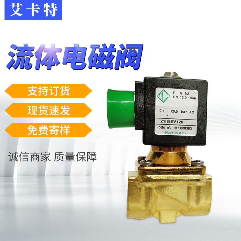 ODE厂家供货21H8KV120黄铜电磁阀 两通先导控制工业连接控制阀