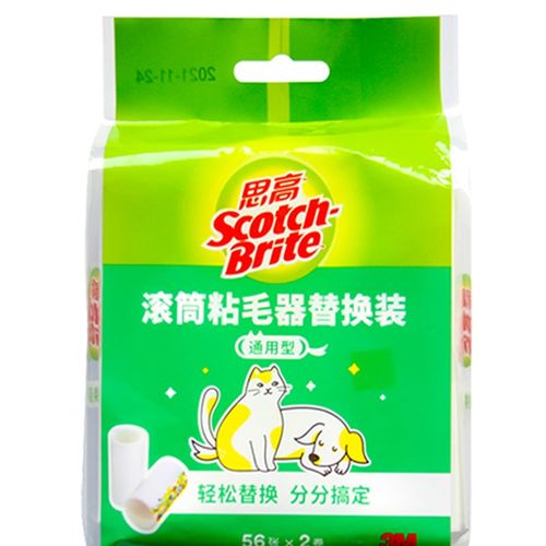 3m Scotch Sticky可更换的可拆卸发棒家用滚筒除尘器发尘宠物卷纸