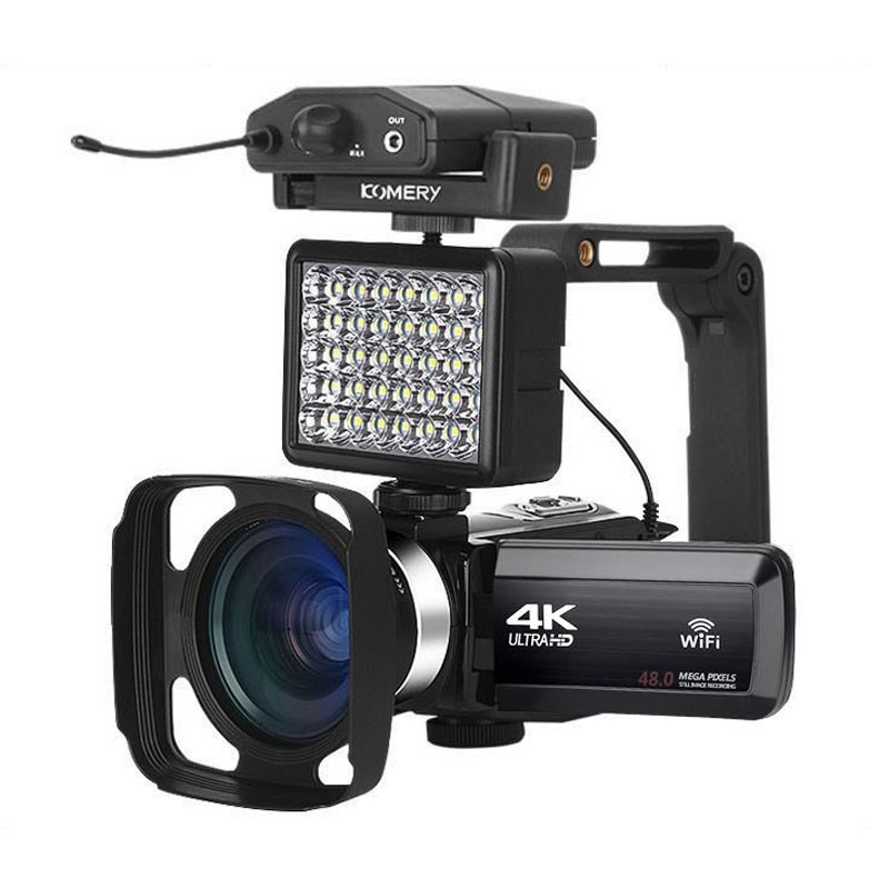 KOMERY AF1数码摄像机4k高清专业家用带WiFi抖音录影DV录像机相机