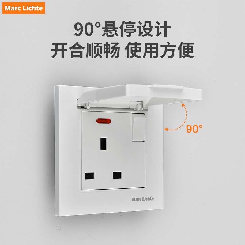 86型泰式15A三孔插座面板圆孔带开关USB快充125V墙壁防溅防尘插座