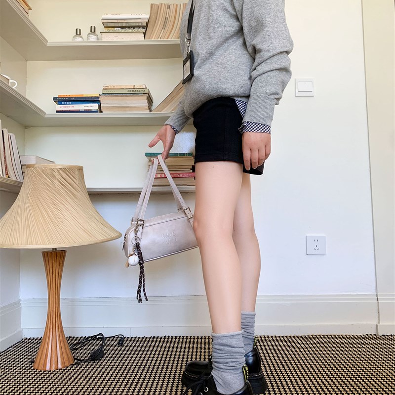 内增高女鞋8cm小个子小码单鞋女秋增高皮鞋女生百搭鞋 黑色厚底鞋