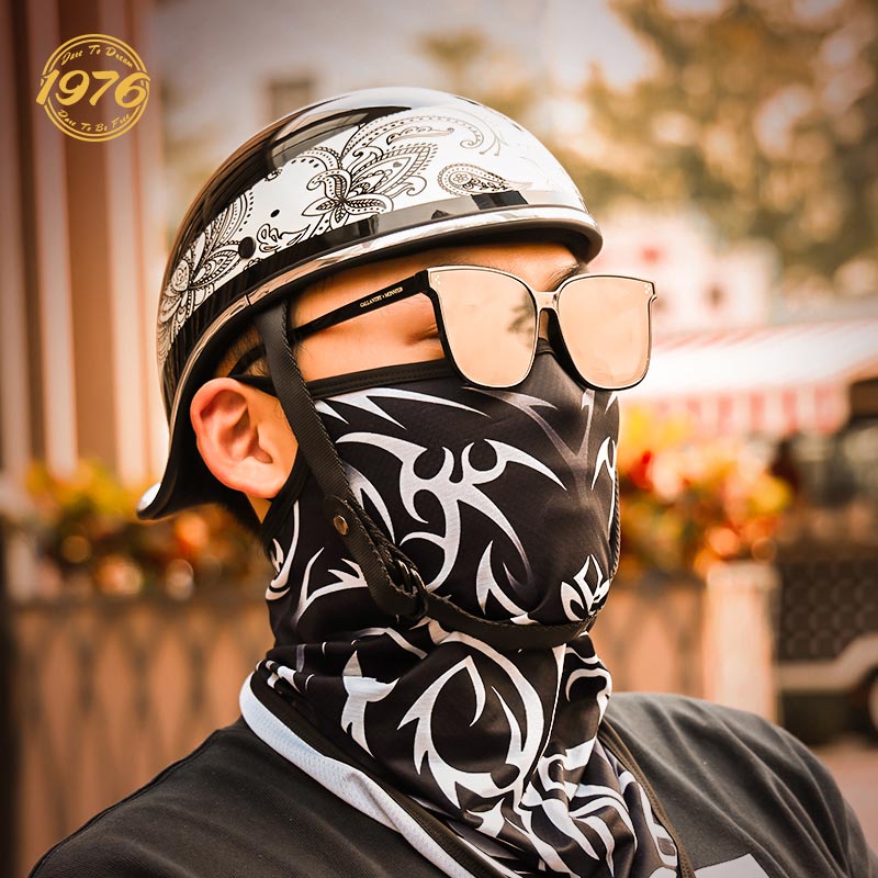 比斯力复古头盔机车瓢盔可外穿y哈雷半盔男半盔女复古非摩托车四