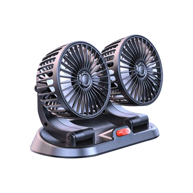 车载风扇24V大货车12V伏面x包车冰瓷强力制冷双头USB汽车用电风扇