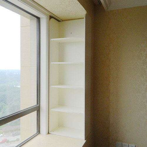 实木定制简约飘窗书架书柜定做儿童房窗台创意书桌订制格子柜书橱