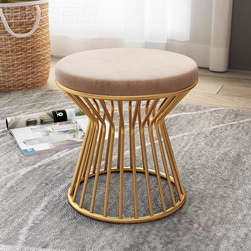 客沙发ONF凳茶几小凳轻奢矮凳梳皮革凳子圆穿鞋凳厅家用形餐凳妆