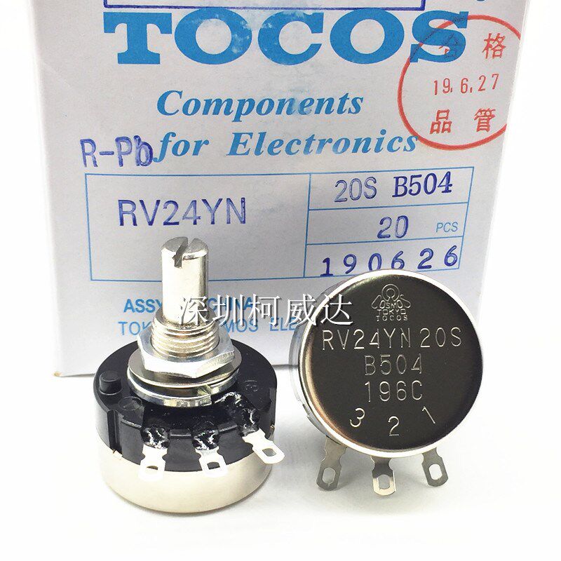 全新原装正品日本TOCOS TOKYO电位器RV24YN20SB504 B104 B204