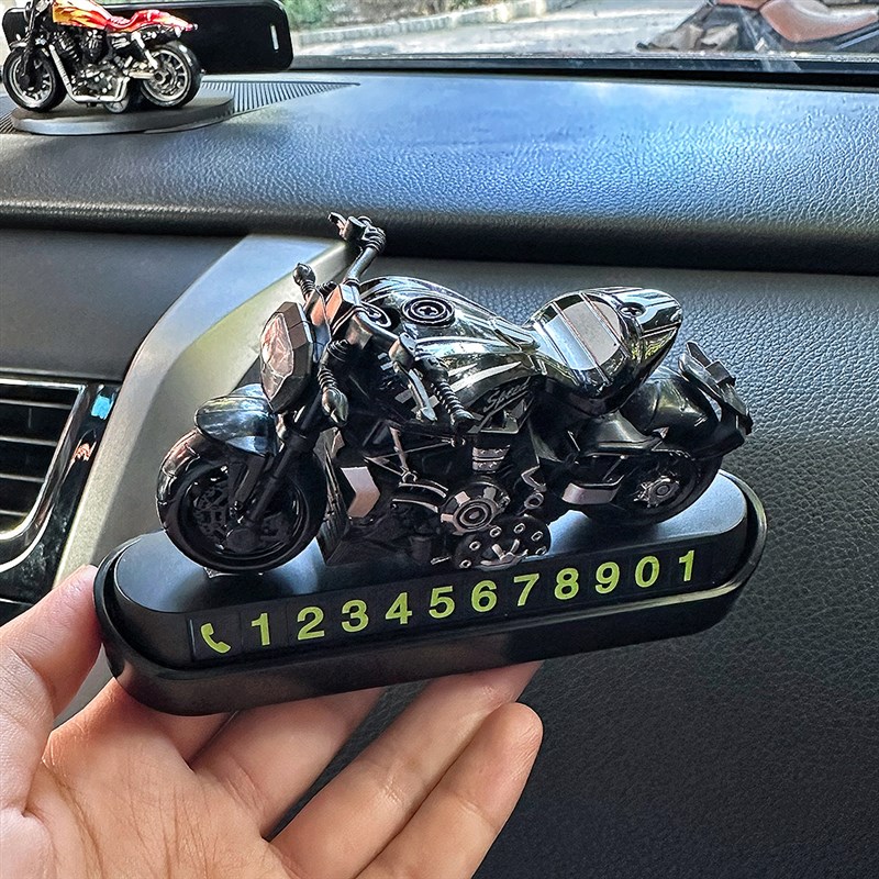 可爱男朋友临时停车号码牌卡通挪车电话牌礼品摩T托手办车内装饰