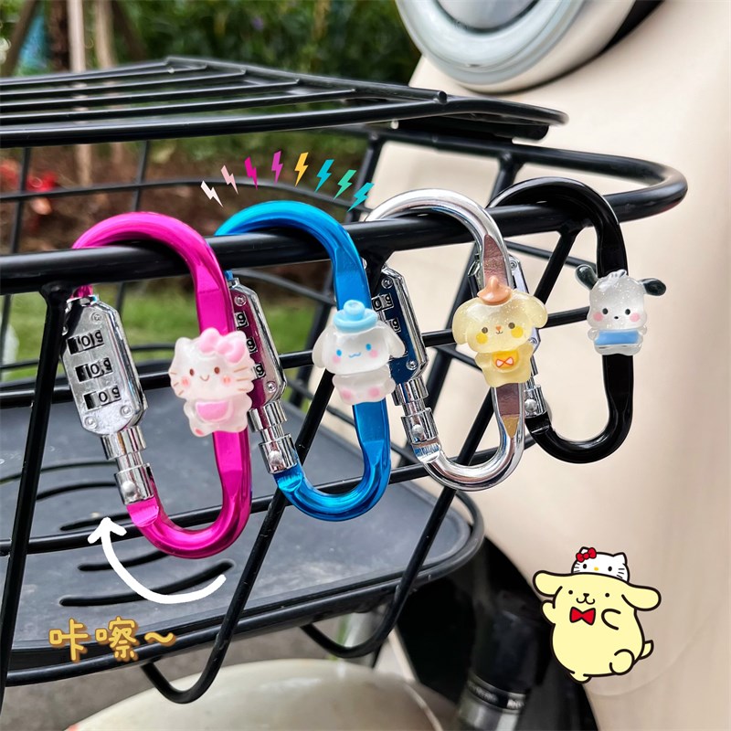 可爱电动踏板车头盔锁p安全帽子防盗锁防偷神器密码锁电瓶车车篮