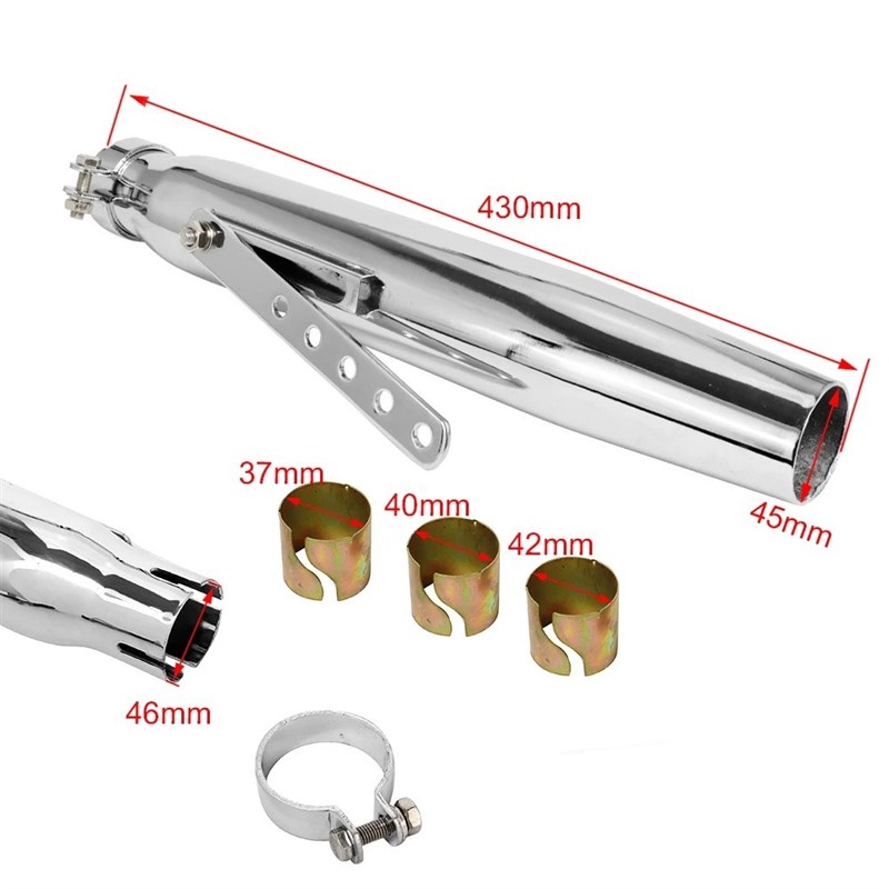 摩托车改装c仿古烤漆哈雷排气管巡航电镀复古太子大地鹰王直排回