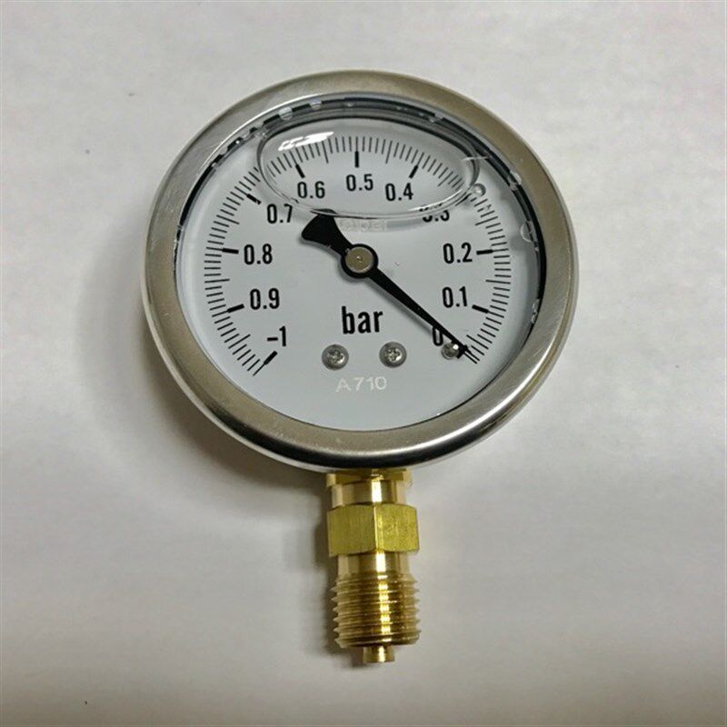 充油型真空负压表 ZN-60 -1~0bar 直径60mm 背后直径61mm 前68mm