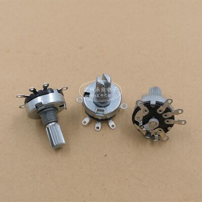 RV17 B1K B10K B50K 单联带开关 音响功放音量可调旋转电位器 5脚