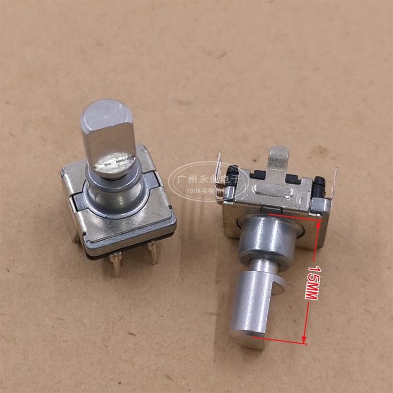 台产 EC11编码器 左右旋转复位开关检测开关旋转带按动开关 15MMF