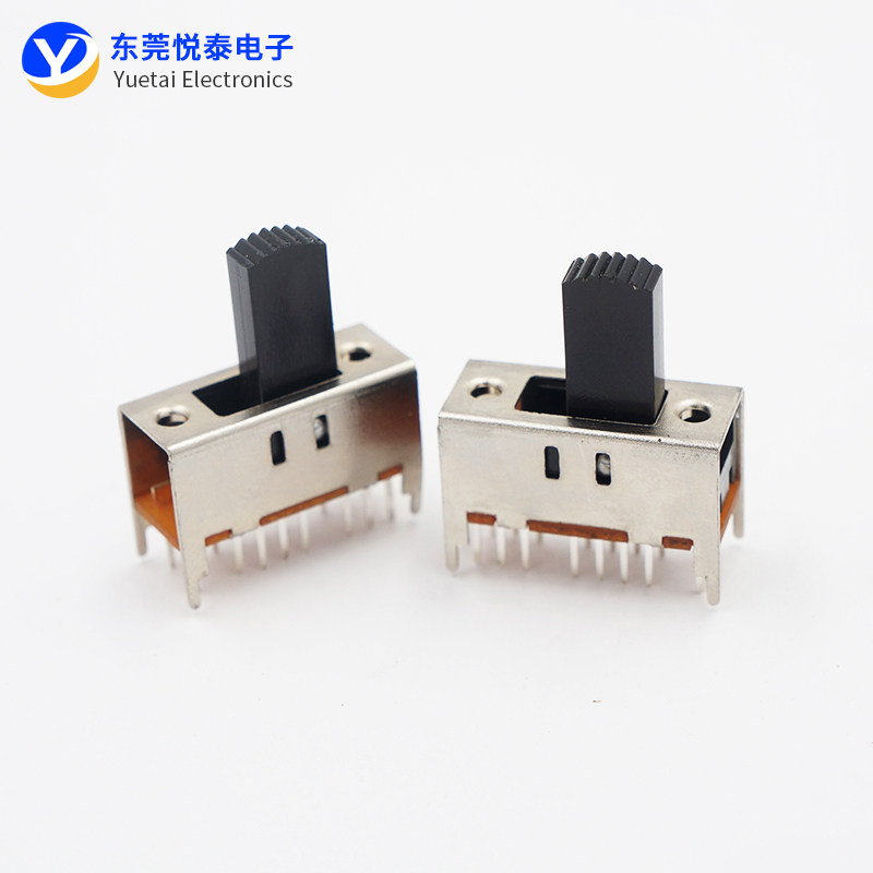 SS-43D01立式3挡滑动开关拨动开关双联16脚三档音响功放切换开关