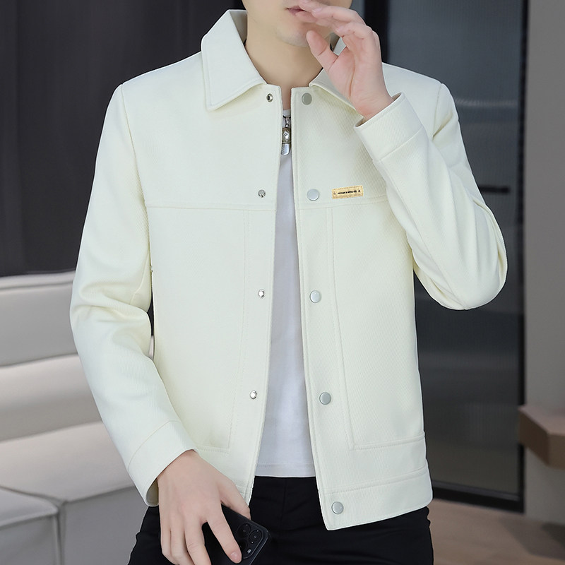 春秋季男士翻领休闲百搭夹克外套