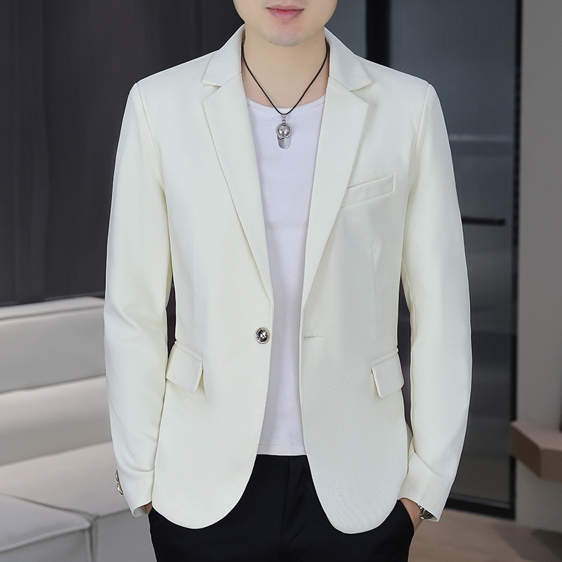 男士免烫韩版修身商务休闲小西服