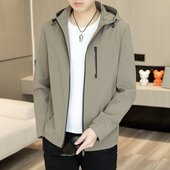 潮流百搭休闲帅气男装 可脱卸连帽夹克男士 时尚 薄款 上衣外套 春秋季