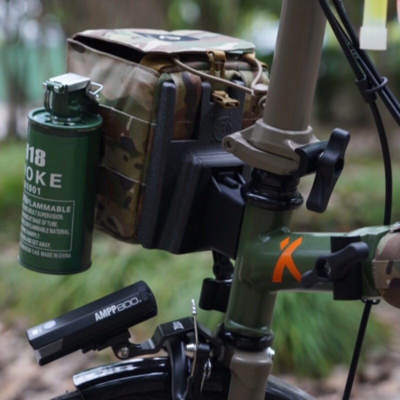 小布车头包Helinox r战术包专用猪鼻连接件适配Brompton 鸟车大行