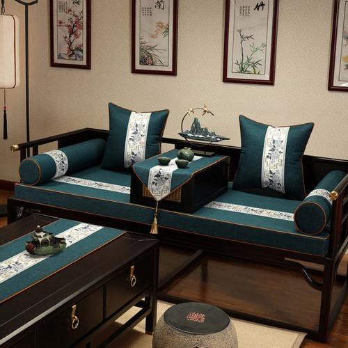 新中式红木沙发垫坐垫实木太师餐椅垫家用圈椅茶椅凳子垫防滑座垫