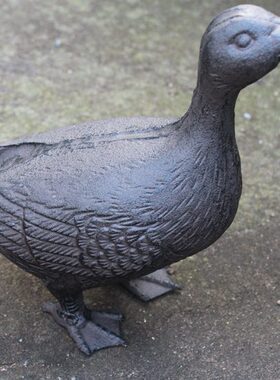 复古创意铸铁工艺品酒吧会所别墅庭院花园家居装饰装饰抬头鸭摆件