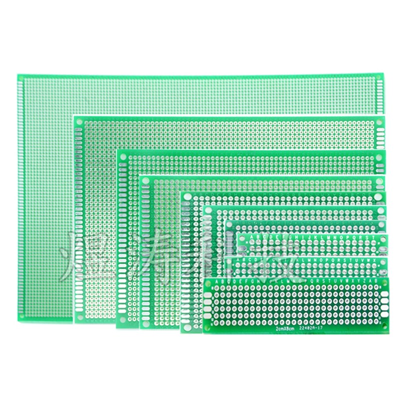 2.54mm 单面喷锡万能板 PCB电路板5x7 6x8 7x9 8x12 10x15 9*15cm