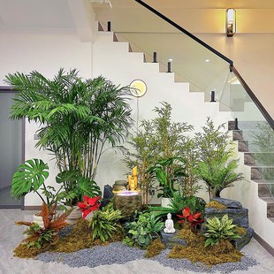 庭院流水摆件活水聚财酒店办公室茶室高级感造景装饰落地招财摆件