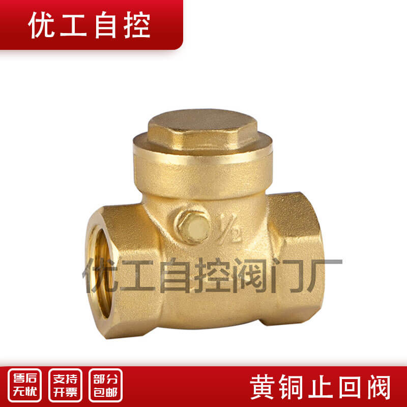 铜卧式 立式止回阀水泵水管水表止逆阀弹簧单向阀4分6 1寸DN40 50