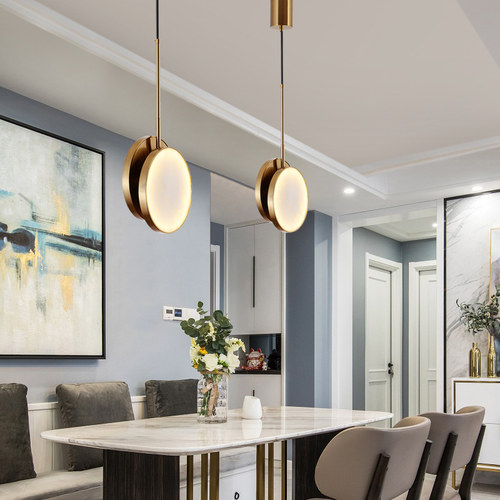 轻奢后现代云石吊灯客厅餐桌v背景墙过道吧台床头卧室书房样板房