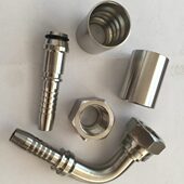 供应 公制外螺纹24度内锥面轻型10411胶管接头 碳钢不锈钢外丝扣