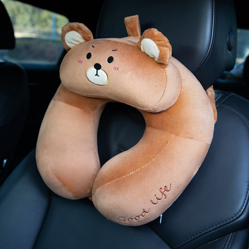 便携式U型枕g开车旅行枕飞机睡觉脖子护颈枕孕妇女生可爱颈椎枕头