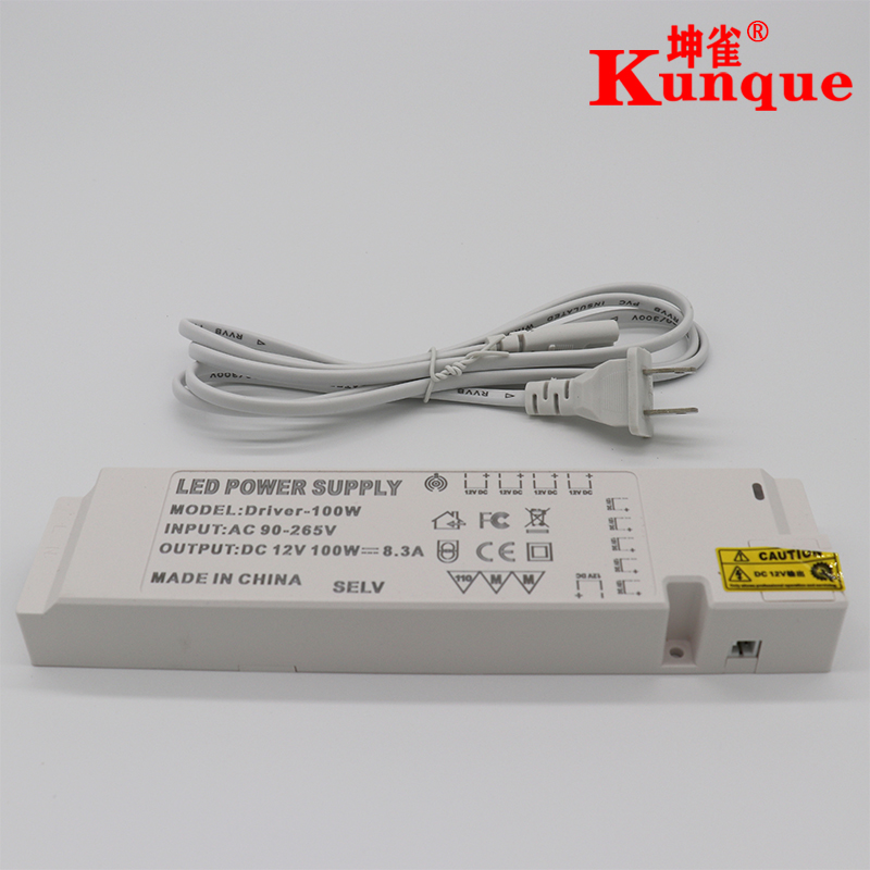 12vLED开关电源超薄DC12V24W36W60W100W酒柜橱柜衣柜灯电源变压器
