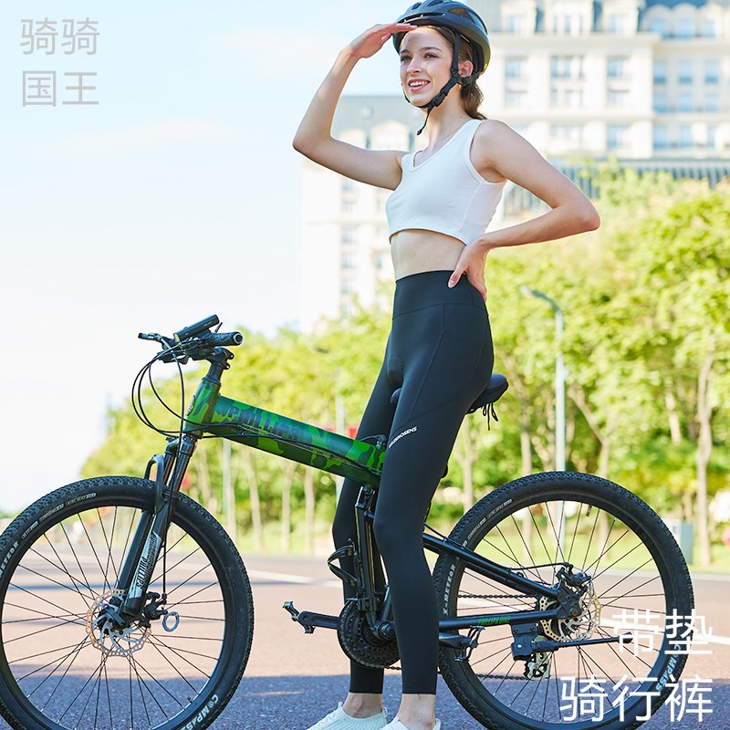 24新品零感训练一片平腰骑行长裤公路款速自行车短裤裤薄款男女