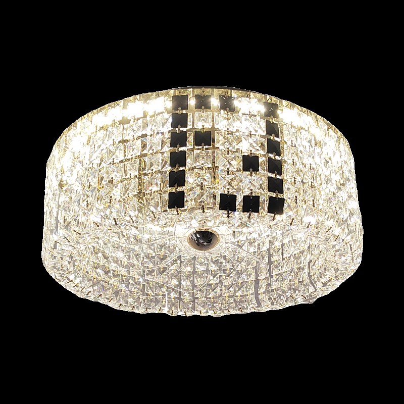 芬迪水晶吸顶灯轻奢主卧室餐厅高端F设计师字母新款风扇灯包安装