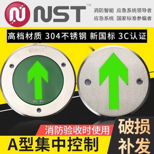 拿斯特IP67防水地标地面疏散指示地埋灯应急不锈钢户外地标诱导灯