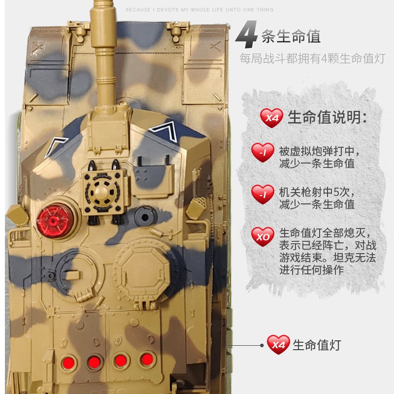 遥控坦克履带式儿童可开炮发射电动模型汽车越野玩具男孩生日礼物