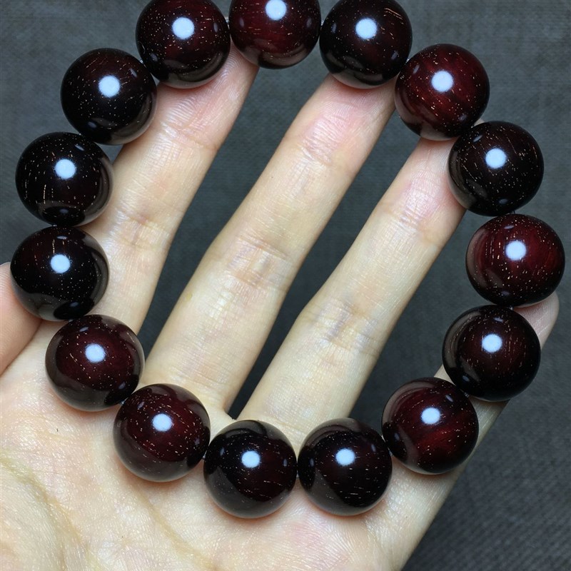 印度小叶紫檀108颗佛珠男满金B星老料高油密檀香木念珠男女士手串