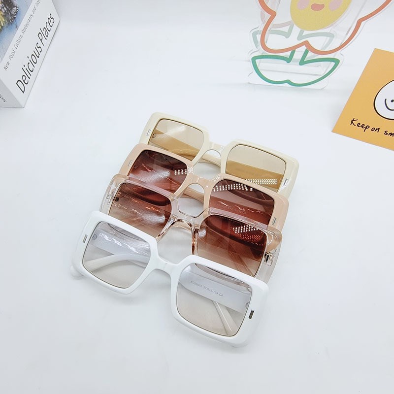 欧美男女潮流墨镜跨境个性太阳眼镜小H方形嘻哈墨镜街拍凹造型眼