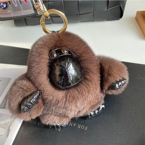 獭兔毛大猩猩汽车钥匙扣挂件可爱毛绒公仔玩偶书V包挂饰生日礼物