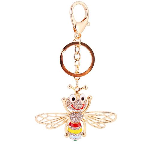 可爱合金水钻彩色小蜜蜂汽车钥匙扣动物昆虫M钥匙链挂件小礼品508