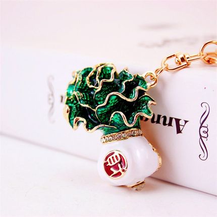 饰品创意时尚新品蔬菜汽车挂v饰钥匙扣招财大白菜钥匙链包挂件972