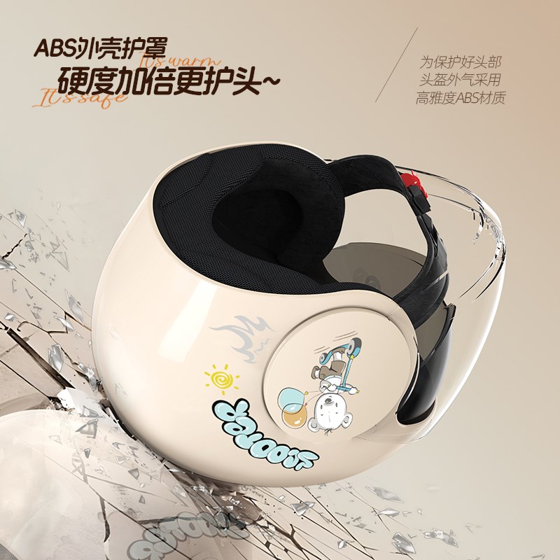 国标3C认证摩托车电动车t棉头盔男女士电瓶秋冬季安全帽四季通用