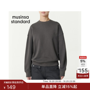 韩国秋冬休闲女士圆领慵懒简约百搭宽松套头卫衣MUSINSA STANDARD