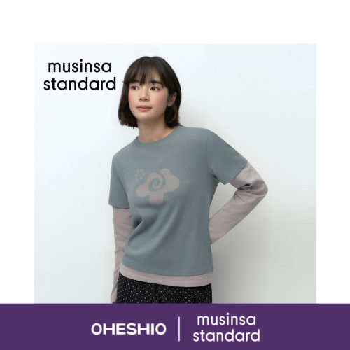 OHESHIO联名限定韩国26秋冬新品女士长袖T恤MUSINSA  STANDARD