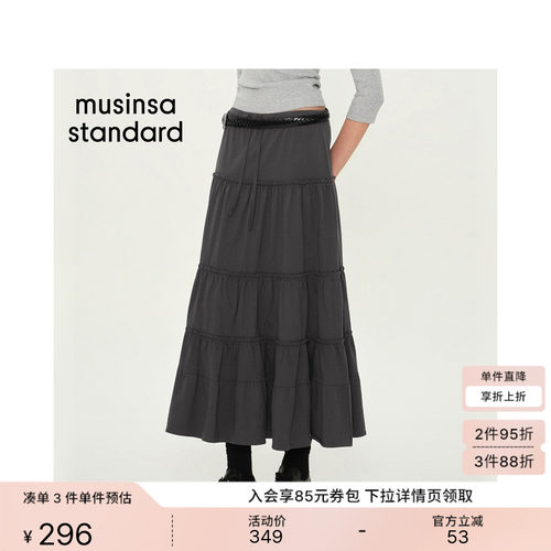 夏季时尚休闲女士荷叶边棉质长裙