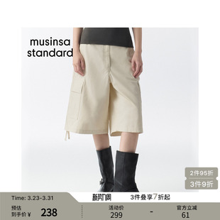 新品 musinsa 女士潮流时尚 百慕大中裤 standard 宽松工装 韩国26春季
